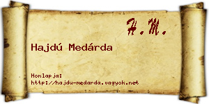 Hajdú Medárda névjegykártya